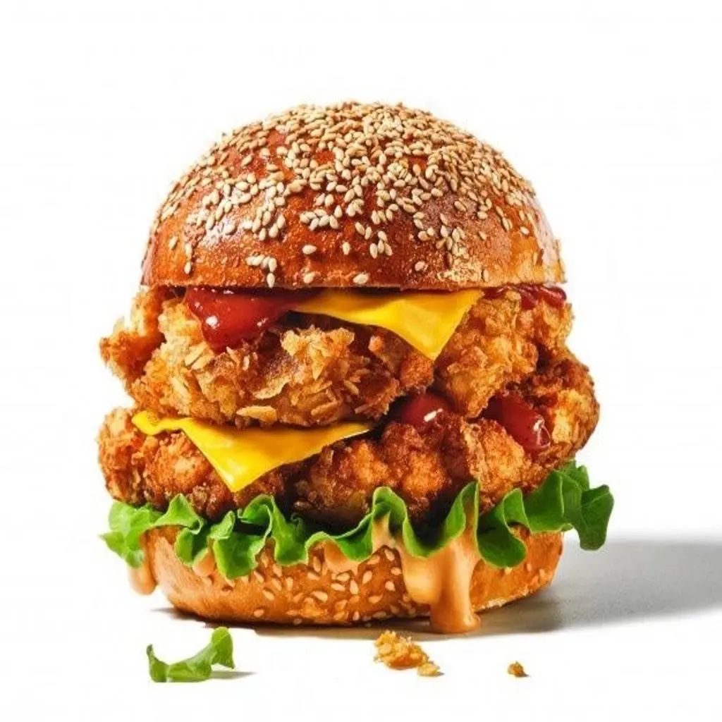 Double Fried Chicken Burger